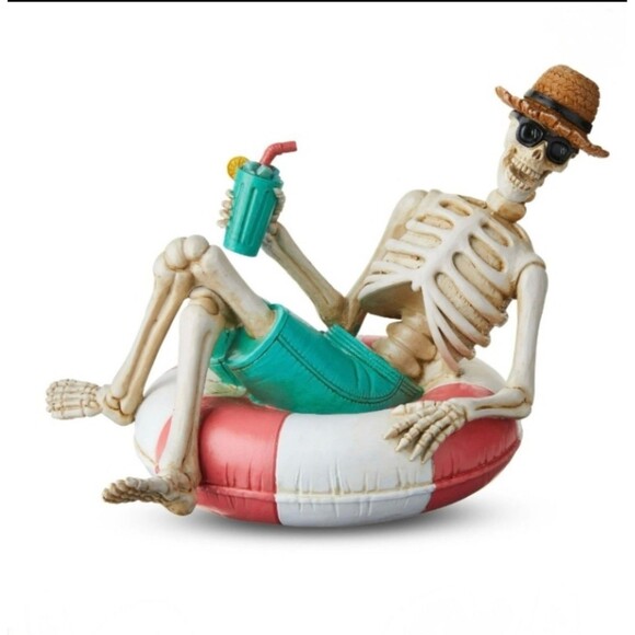 NWT Summerween Skeleton on a floaty Decor - Picture 1 of 2